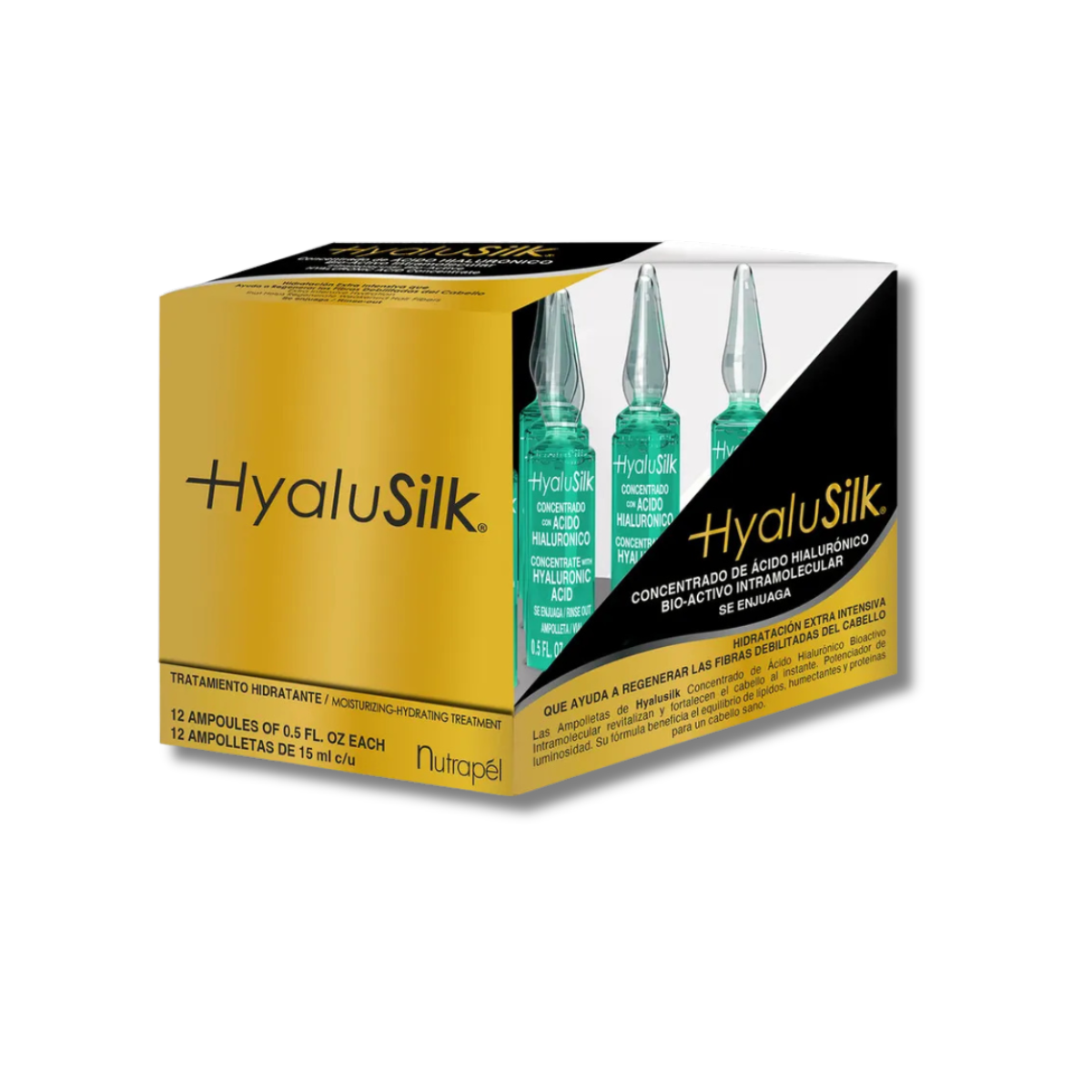 AMPOLLETA HYALUSILK NUTRAPEL 12X15ML