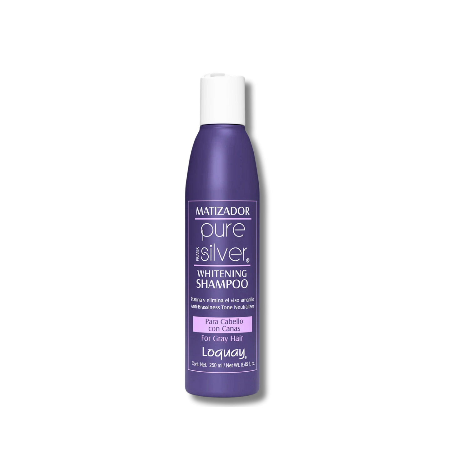 SHAMPOO MATIZADOR PURE SILVER PARA CANAS LOQUAY 250ML