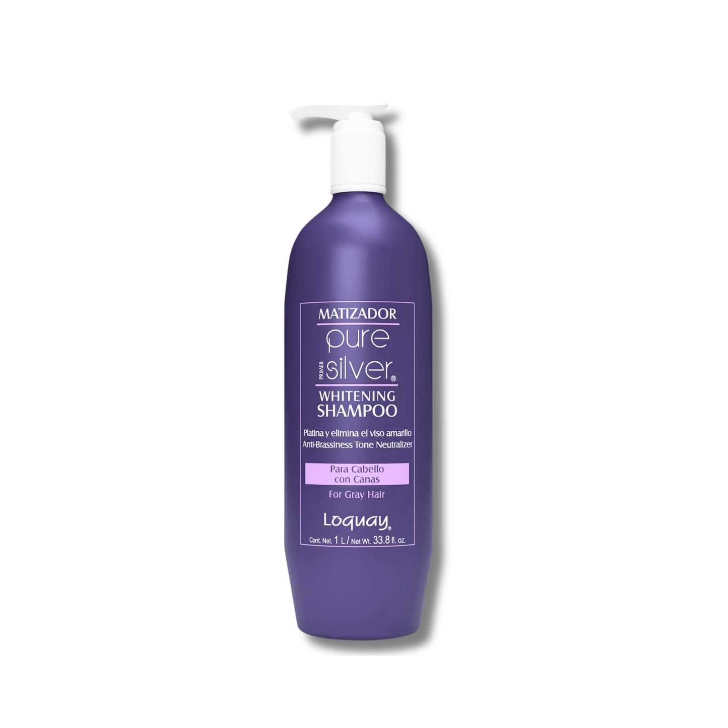 SHAMPOO MATIZADOR PURE SILVER PARA CANAS LOQUAY 1L