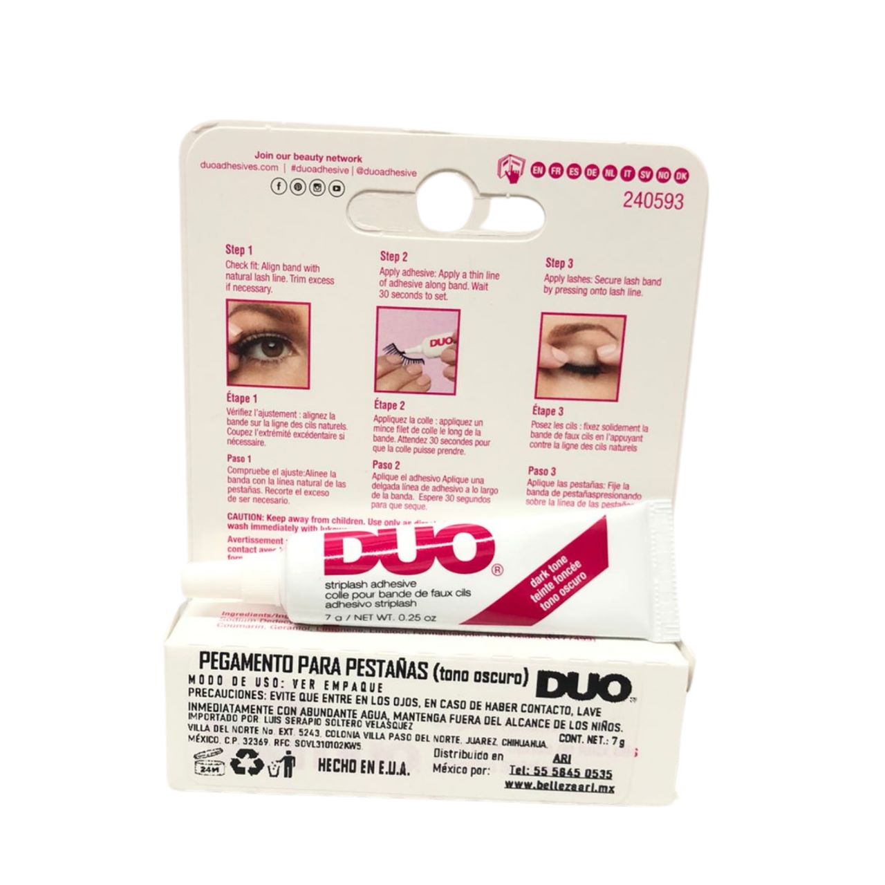 PEGAMENTO PARA PESTAÑAS OSCURO DUO 7 GR