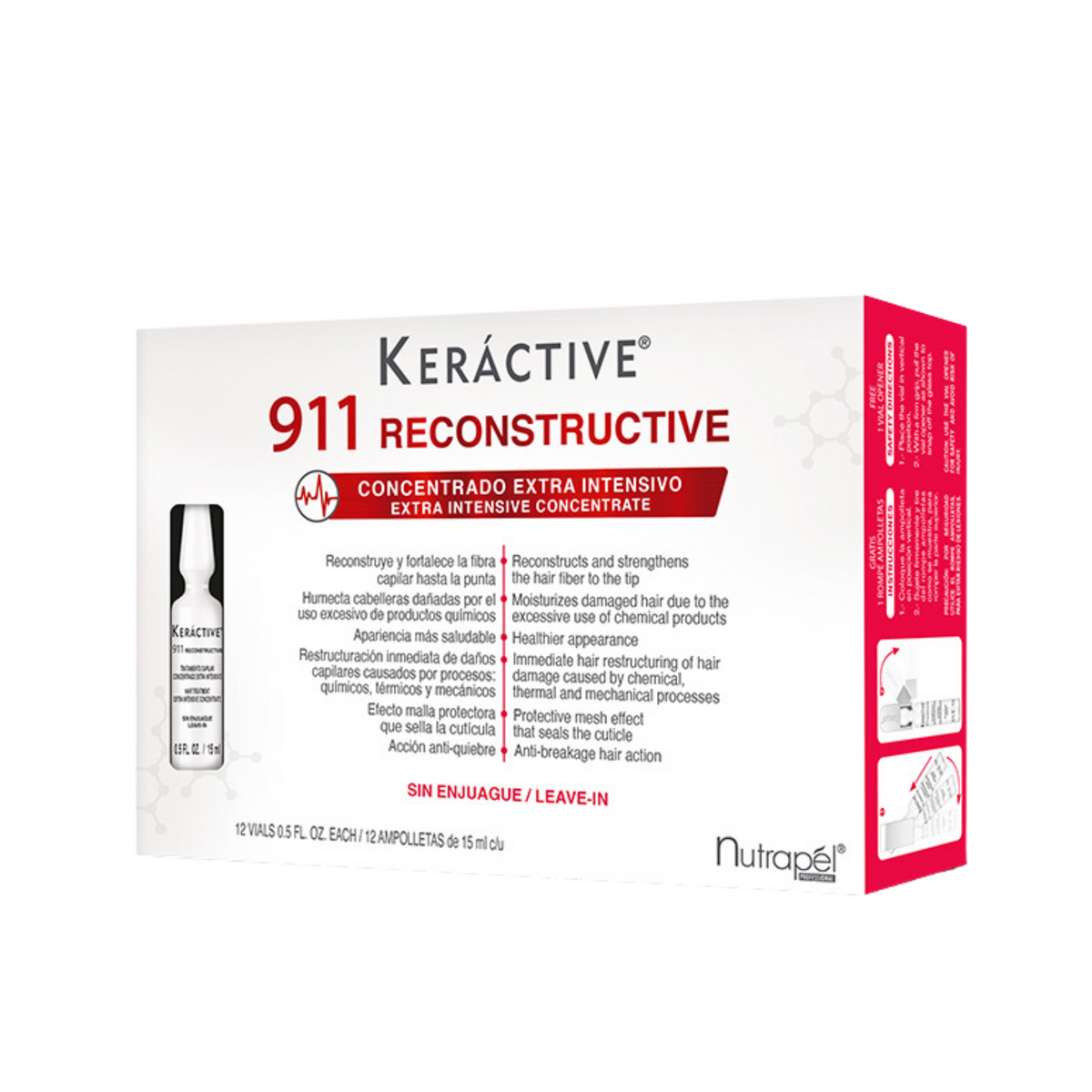 AMPOLLETA KERACTIVE 911 NUTRAPEL 12X15ML – Distribuidora Mairim