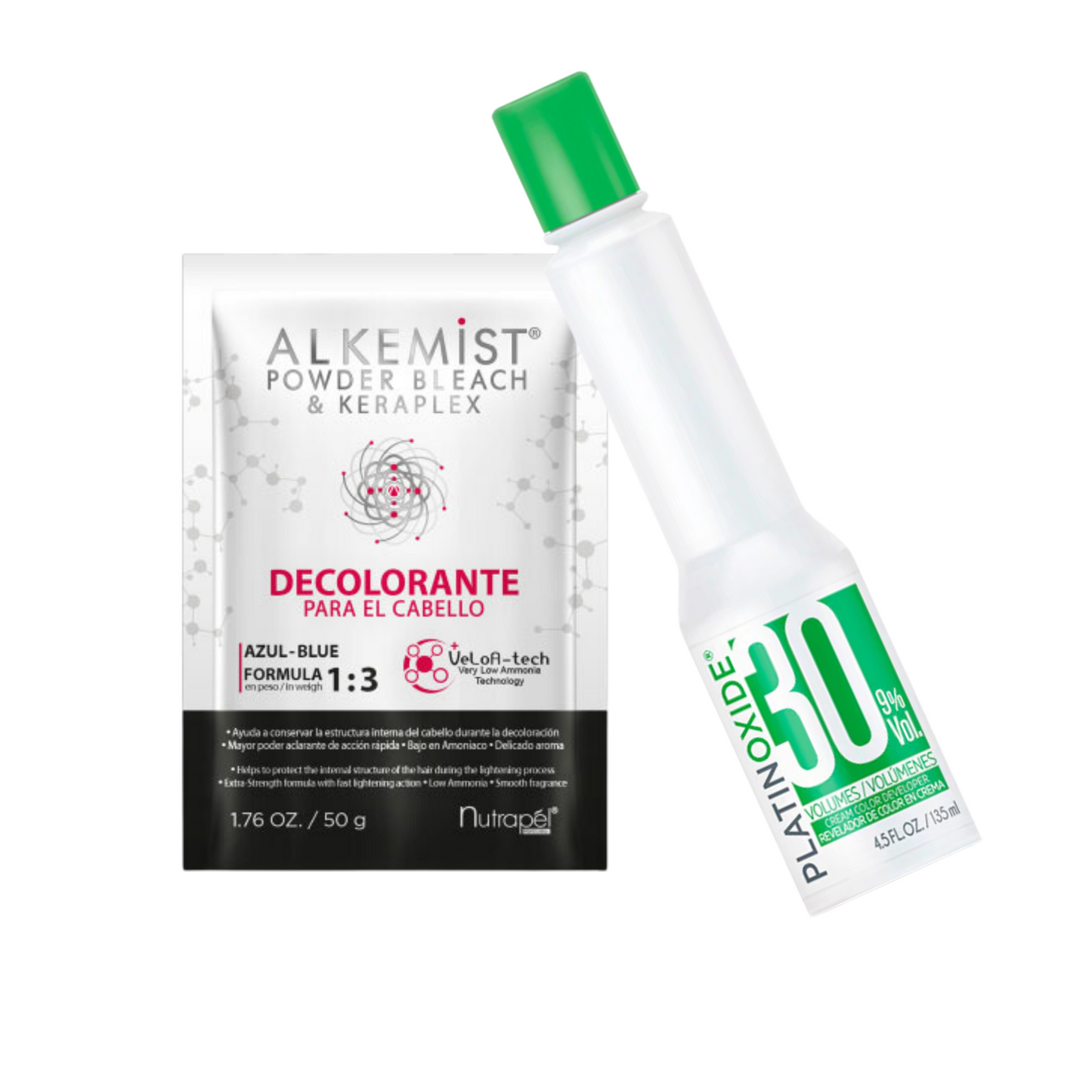 DECOLORANTE ALKEMIST NUTRAPEL 50G C/PEROXIDO 30VOL.