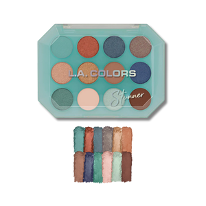 PALETA DE SOMBRAS 12 TONOS LA COLORS STUNNER 12GR
